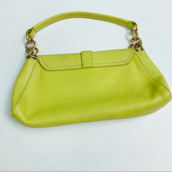 Vintage chartreuse baguette bag - Picture 3 of 8
